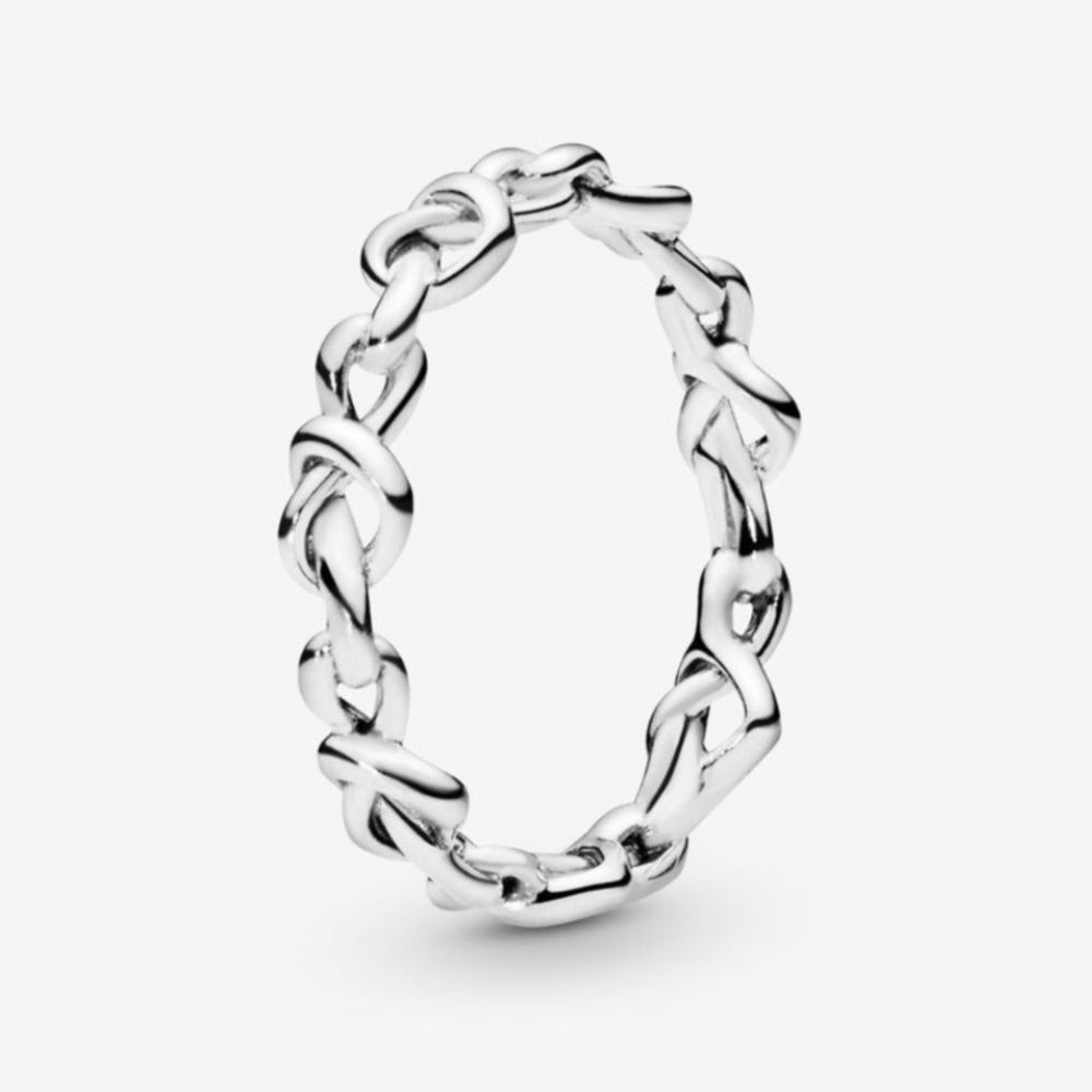 Pandora Knotted Hearts Band Ring 54